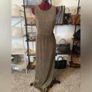 Bcbgmaxazria Elegant Gold Sleeveless Dress